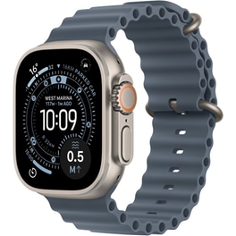 Apple Watch Ultra 3 GPS + Cellular 49mm Natural Titanium Case with Anchor Blue Ocean Band