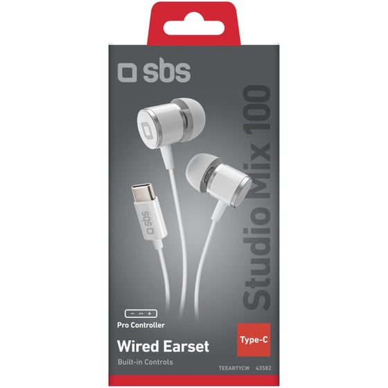 SBS Studio Mix 100 Handsfree USB-C - Λευκό image 1