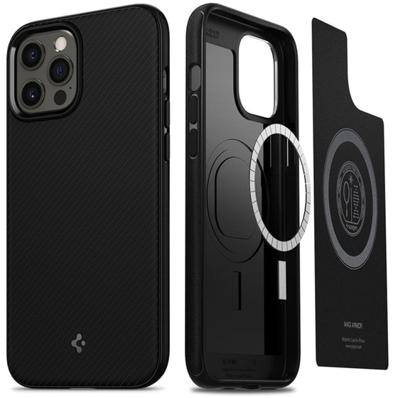 Θήκη Apple iPhone 12/iPhone 12 Pro - Spigen Mag Armor (MagFit) - Black image 2