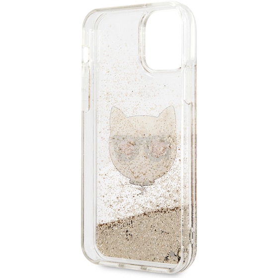 Θήκη Karl Lagerfeld iPhone 11 - Karl Lagerfeld Liquid Glitter Case Choupette's Heads - Black/Glitter Gold image 2