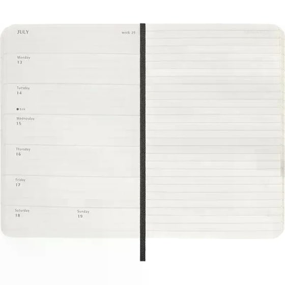 Ημερολόγιο Εβδομαδιαίο Moleskine 2025-2026 18Μ Pocket Black Soft image 5