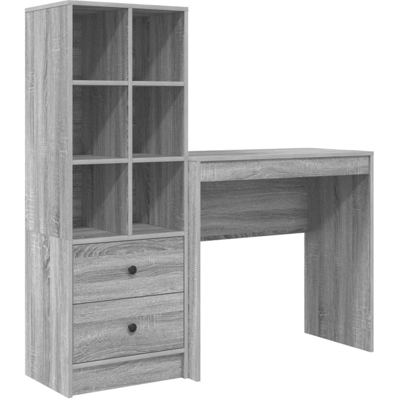 Γραφείο VidaXL 125,5x40x127 cm - Γκρι Sonoma (2 τεμ.)