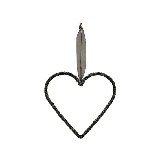 Κρεμαστή Καρδιά Μαύρη Μεταλλική image 0