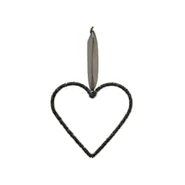 Κρεμαστή Καρδιά  Μαύρη Μεταλλική