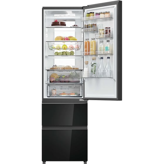 HAIER HTW7620DNGB Total No Frost 414 Lt Μαύρο Ψυγειοκαταψύκτης image 2