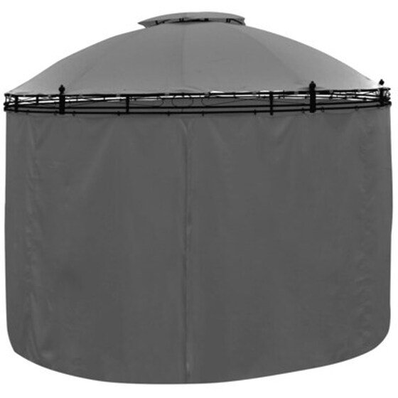 Κιόσκι Vidaxl Χάλυβα με Κουρτίνες 3.5x2.7cm - Ανθρακί image 3