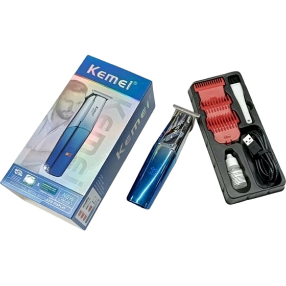 KEMEI KM-429 Κουρευτική Μηχανή Επαναφορτιζόμενη Μπλε image 0