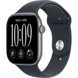 Apple Watch Series 12 GPS + Cellular 46mm Space Grey Aluminium Case with Navy Blue Sport Band - S/M
