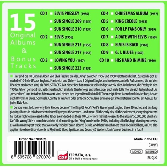 Elvis - 15 Original Albums (10CD) image 1