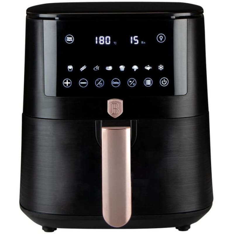 BERLINGER HAUS BERLINGER HAUS BH-9537 με Αποσπώμενο Κάδο 1400 W 5 L Μαύρο/Ροζ Χρυσό Φριτέζα Αέρος