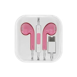 Ακουστικά Με Μικρόφωνο Mega Bass Type C - Oem - Ροζ - In Ear