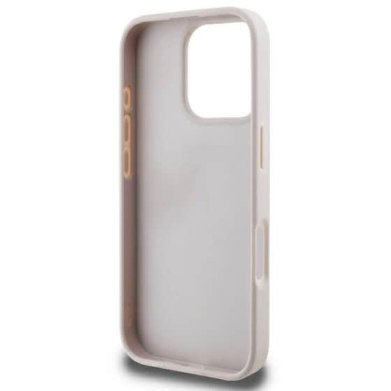Θήκη Apple iPhone 16 Pro Guess Leather 4G Triangle - Ροζ image 3