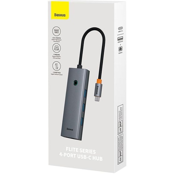 Baseus UltraJoy USB Hub 4 σε 1 USB-C - Ανθρακί image 6