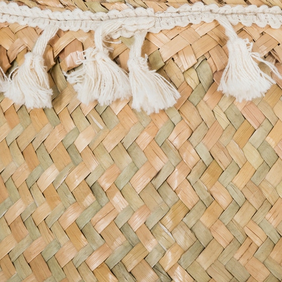 Καλάθι Αποθήκευσης Spitishop Ψάθινο 30x28cm - Μπεζ image 1