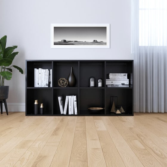 Βιβλιοθήκη VidaXL από Μοριοσανίδα 66x30x130 cm - Μαύρο image 11