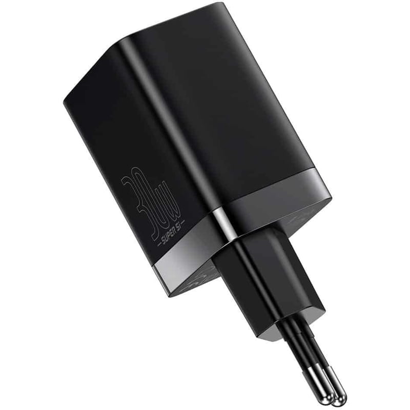 Φορτιστής Πρίζας Baseus Super Si Pro 2ports Usb,Usb-C 30W - Black BASEUS