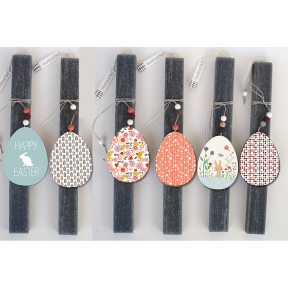 Λαμπάδα Colourbox Designs Αυγό Πολύχρωμο image 0