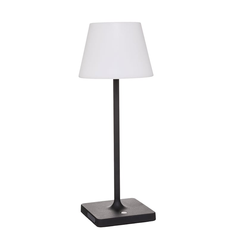 SPITISHOP Επαναφορτιζόμενο Πορτατίφ Led Spitishop Φ15x39 cm - Μαύρο/Λευκό