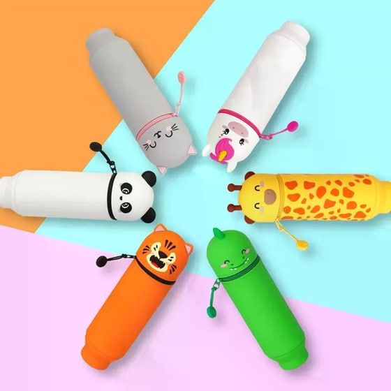 Κασετίνα Βαρελάκι Legami Σιλικόνης 2 in 1 Kawaii Kitty image 4