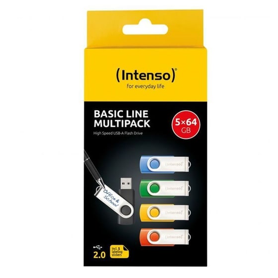 Intenso Basic Line 64GB USB 2.0 Stick (5τμχ) image 4