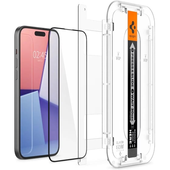 Προστατευτικό Οθόνης Apple iPhone 15 Plus - Spigen EZ Fit GLAS.tR 2τμχ image 2