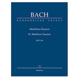 Βιβλίο Barenreiter J.s. Bach - St. Matthew Passion Bwv 244