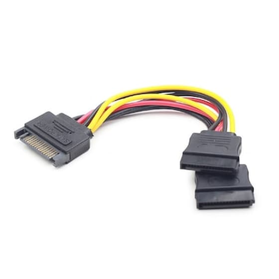Cablexpert Power Splitter Cable With Angled Output Connectors 0,15m image 1