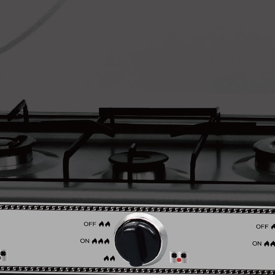 LEXICAL LGS-2813-2 3BUR Επιτραπέζια Εστία Υγραερίου Μαύρο image 3