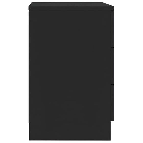 Κομοδίνo Vidaxl Από Μοριοσανίδα 2τμχ 38x35x56 cm - Μαύρο image 3