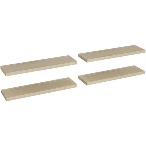 Ράφια Τοίχου VidaXL από MDF 90x23.5x3.8 cm 4 Τμχ - Μπεζ image 0