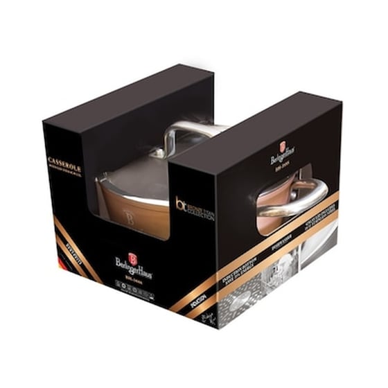 Αντικολλητική Κατσαρόλα Με Τριπλή Μαρμάρινη Επίστρωση Με Καπάκι 20εκ. Berlinger Haus Bh-1688 image 3