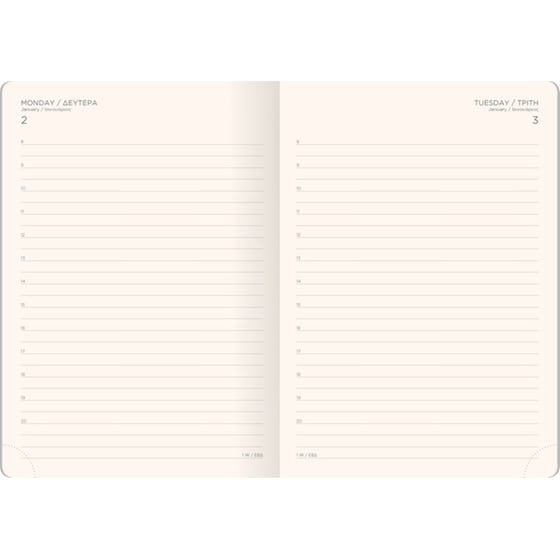 Ημερολόγιο Ημερήσιο 2026 The Writing Fields Flex Global Μαύρο Κόκκινο image 1