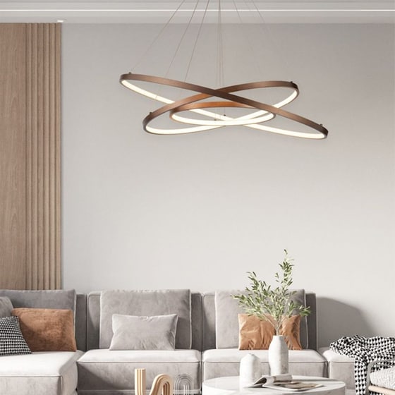Φωτιστικό Οροφής Led Dimmable Homelighting Morelli 77-8131 από Αλουμίνιο - Καφέ image 1