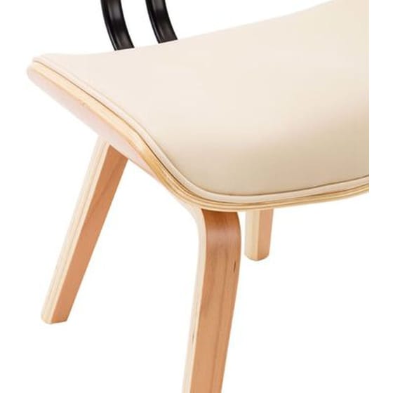 Καρέκλες Τραπεζαρίας Vidaxl Λυγισμένο Ξύλο/Συνθετικό Δέρμα 2 Τμχ - Κρεμ image 5