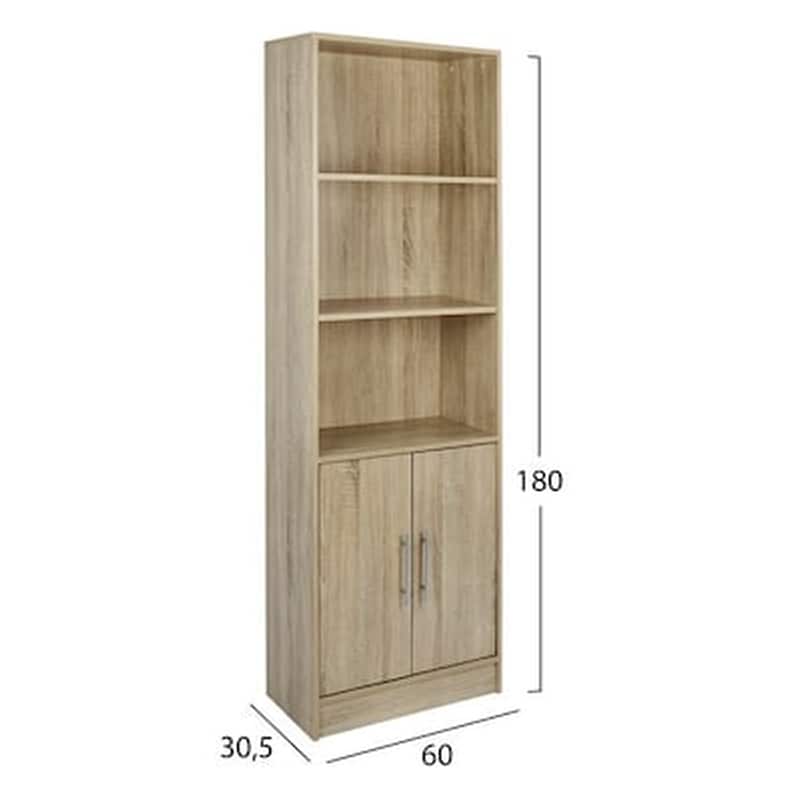 Βιβλιοθήκη Μελαμίνης Σε Χρώμα Sonama