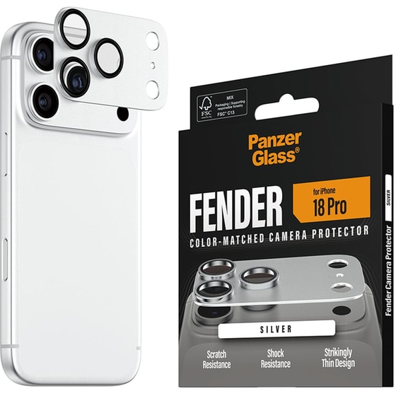 Προστατευτικό καμερών Apple iPhone 18 Pro - PanzerGlass Fender Camera Protector - Light Grey image 5