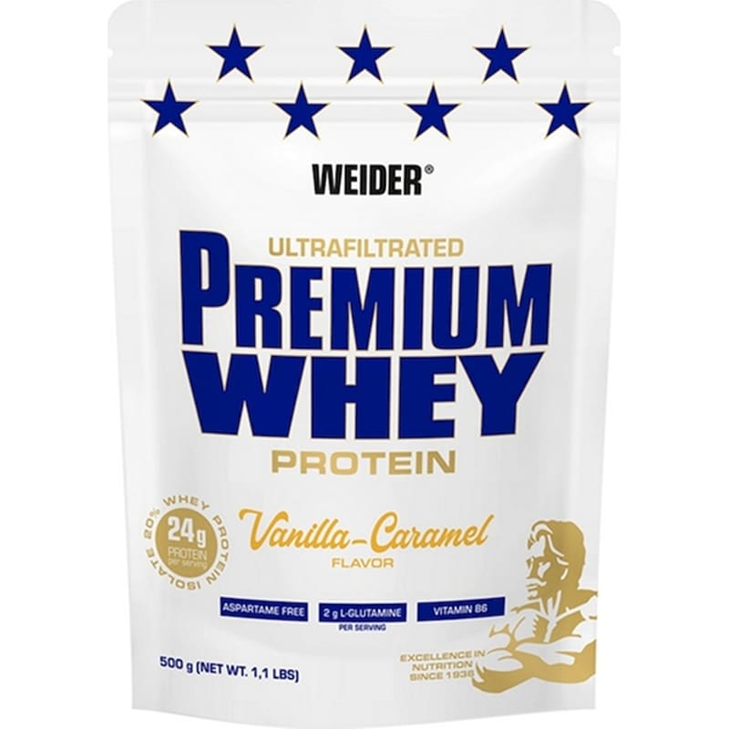 Πρωτεΐνη Weider Premium Whey Βανίλια/Καραμέλα - 500g