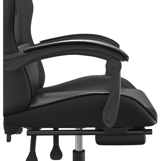 Καρέκλα Gaming VIDAXL 3143838 με Υποπόδιο από Τεχνητό Δέρμα - Μαύρη image 7