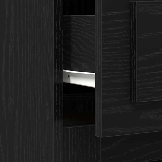 Γραφείο VidaXL από Επεξεργασμένο Ξύλο 50x115x75 cm - Μαύρη Οξιά image 7