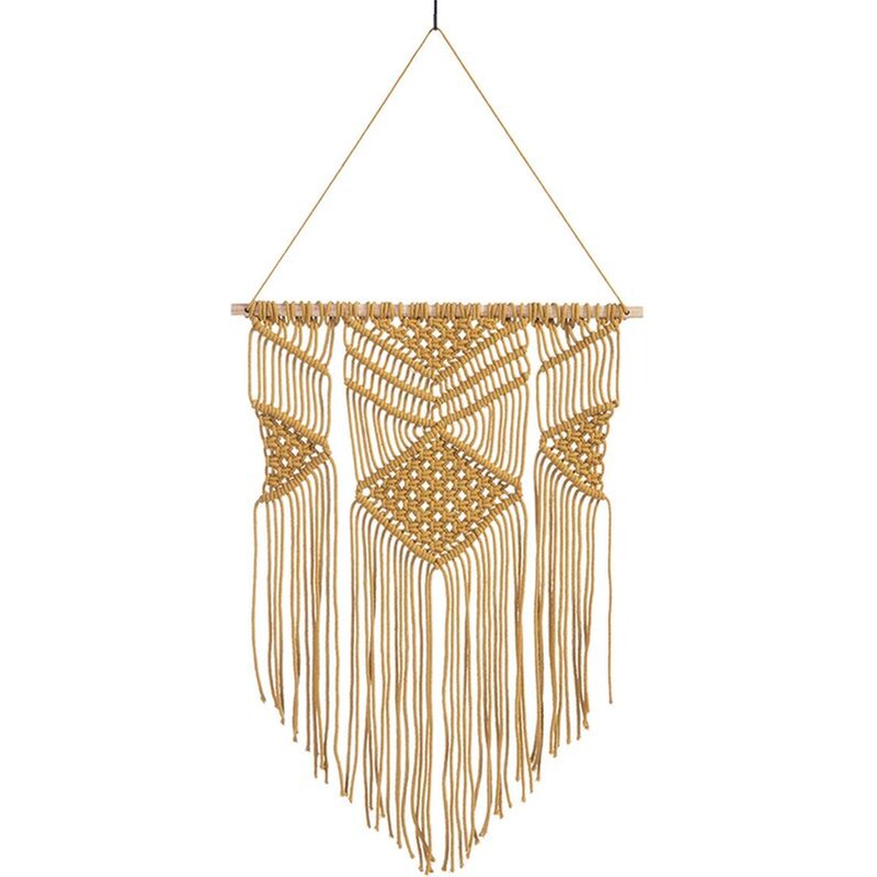 NEF - NEF Διακοσμητικό Τοίχου Nef-Nef Vainaldo Βαμβάκι 40x55 cm - Μουσταρδί