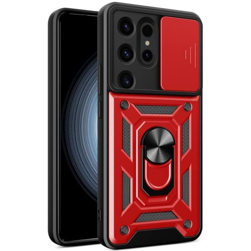 BODYCELL Θήκη Samsung Galaxy S24 Ultra - Bodycell Armor Slide Ring Holder - Red