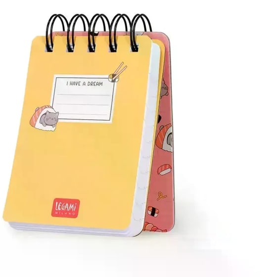 Σημειωματάριο Legami Ριγέ Σπιράλ Mini Sushi Cat image 1