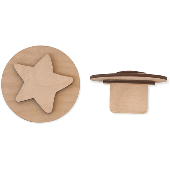 Σφραγίδα Ξύλινη Αστέρι (1 Τεμάχιο) image 1