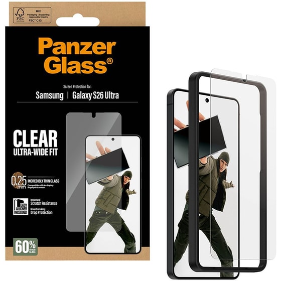 Προστατευτικό οθόνης Samsung Galaxy S26 Ultra - PanzerGlass Clear Ultra-Wide Fit Screen Protection 0.25mm image 4