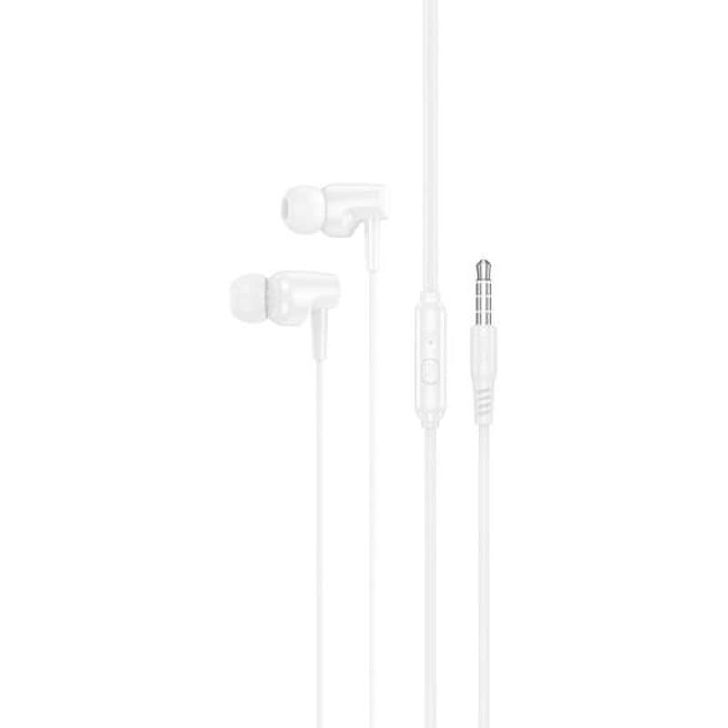Hands Free Hoco M112 Story Universal Earphones Hi-fi Stereo 3.5mm Λευκό 1.2m