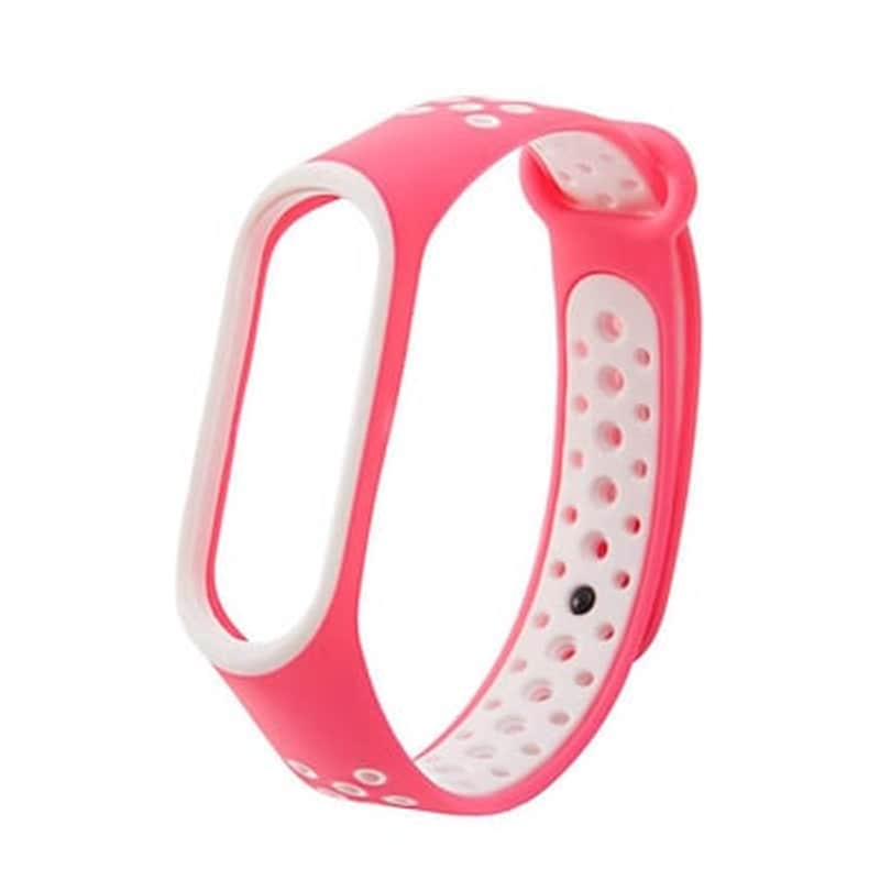 OEM Λουράκι Hurtel Dots για Xiaomi Mi Band 3/Mi Smart Band 4 - Pink White