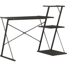 Γραφείο Βιβλιοθήκη VidaXL από Ατσάλι 116x50cm - Μαύρο