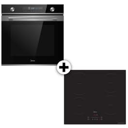 MIDEA 7NM30E0 72 Lt & MIH740F238K0 Inox Eντοιχιζόμενο Σετ Φούρνος και Εστία