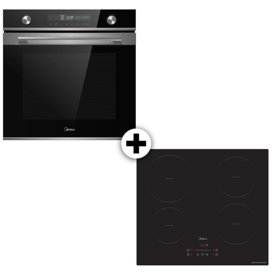 MIDEA 7NM30E0 72 Lt & MIH740F238K0 Inox Eντοιχιζόμενο Σετ Φούρνος και Εστία image 0