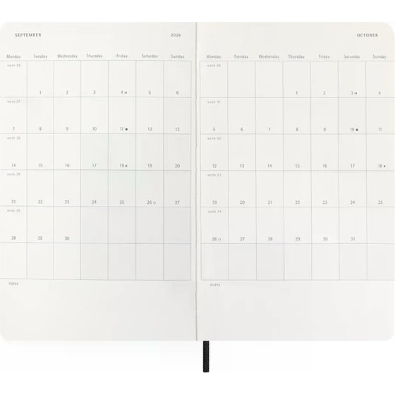 Ημερολόγιο Εβδομαδιαίο Moleskine 2026 12Μ Large Precious & Ethical Mamba Black Hard image 4